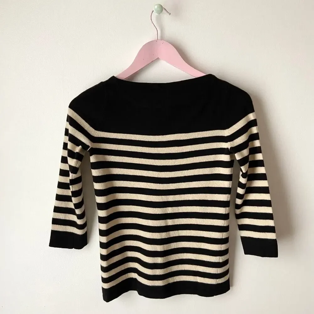 J. Crew Wool/Cashmere Striped Sweater